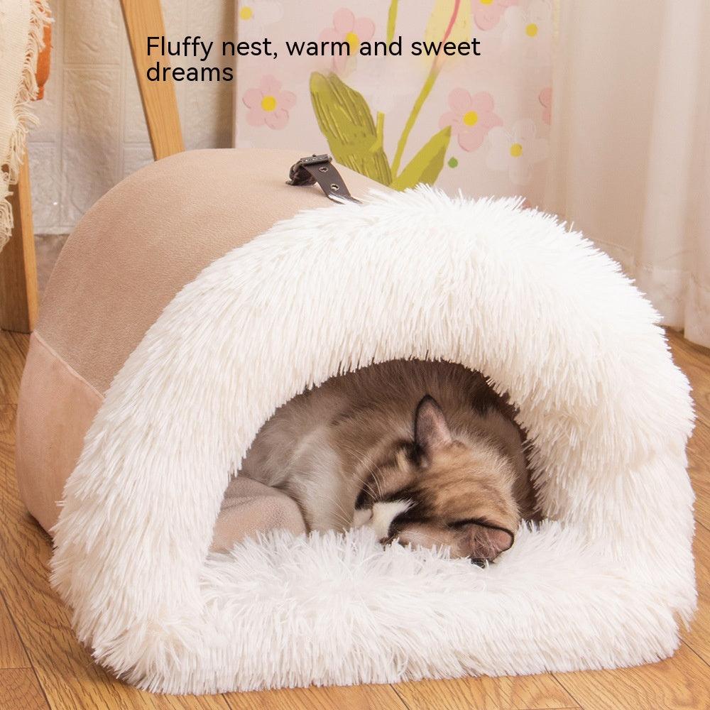 Splicing Portable Pet Bed Portable Warm - Purrfect Pets