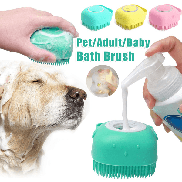 Silicone Bath Massage Gloves Brush For Dog - Purrfect Pets
